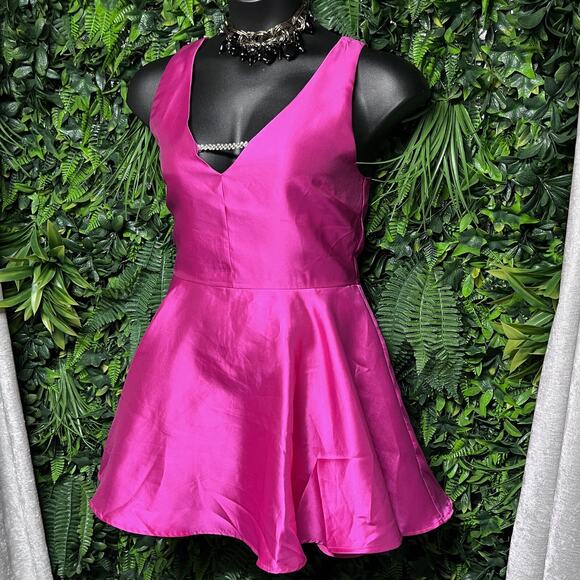 SUGAR THRILLZ DOLLS KILL Dress Women XL Pink‎ Never On Time Mini Fit Flare 2626 - Picture 1 of 9